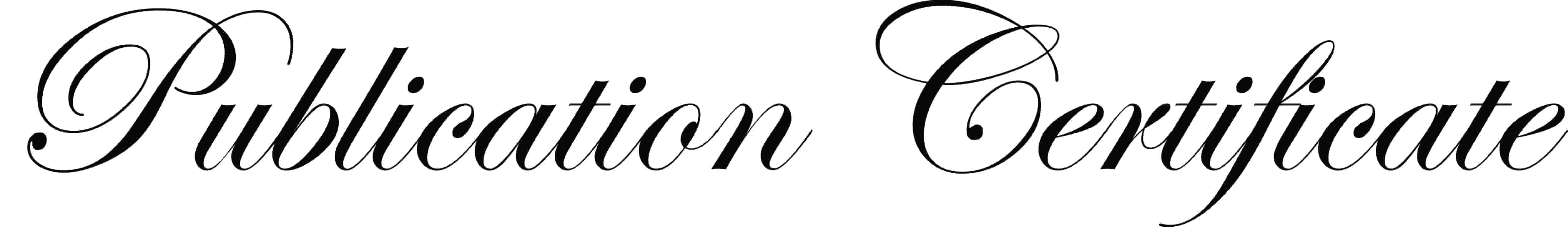 Publication Certificate
